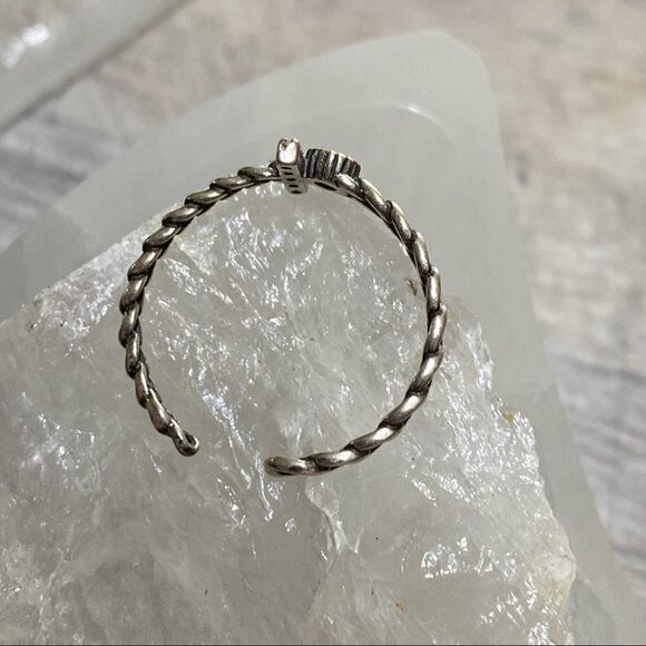 Chain Link CZ Adjustable Minimalist Ring - Picture 4 of 10